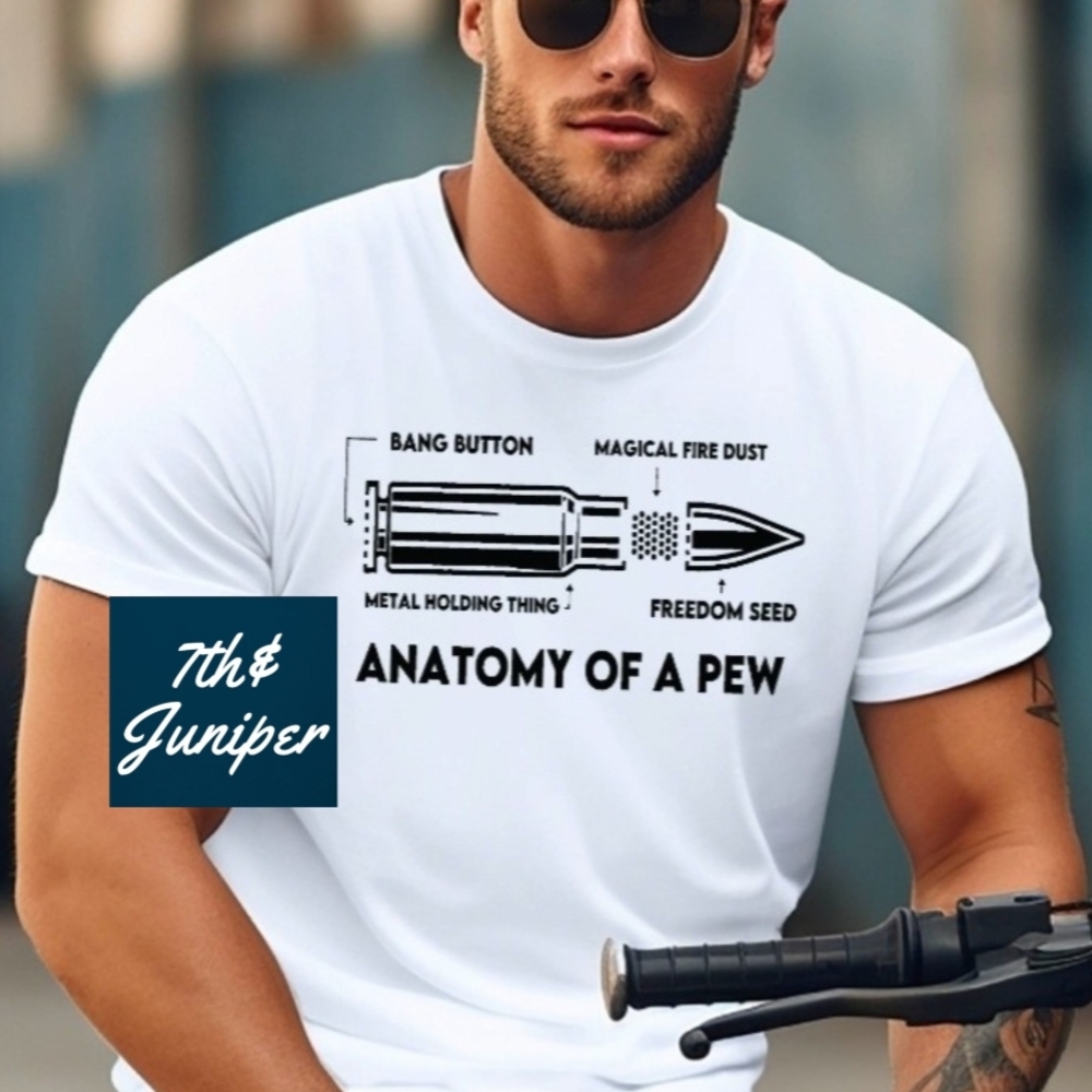 Bella Canvas White 'Anatomy of a Pew' T-Shirt